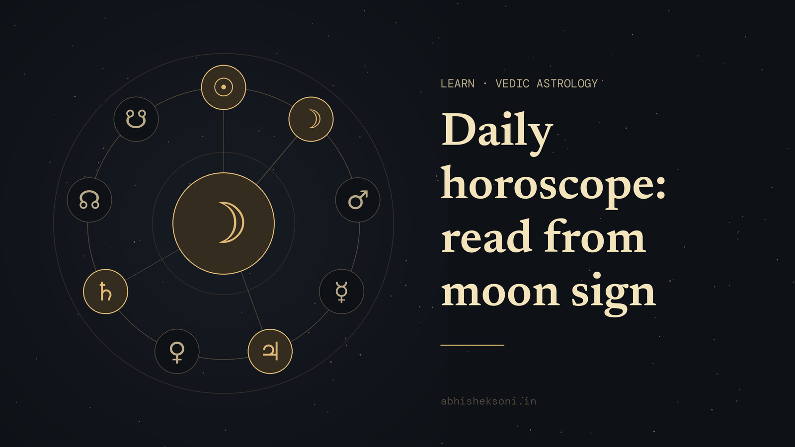 Daily horoscope: read from moon sign: the nine grahas with Chandra, Surya, Guru and Shani marked