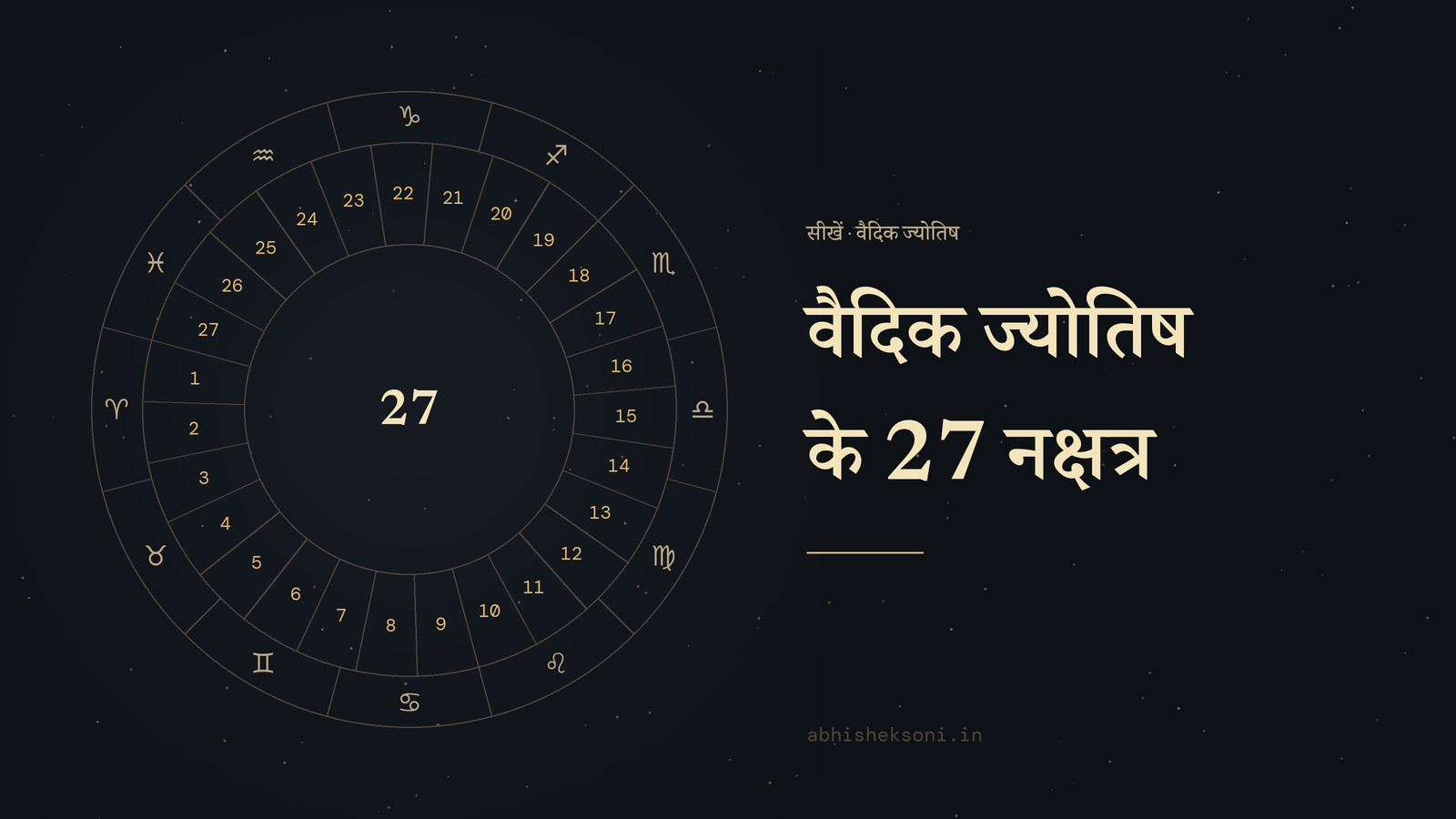वैदिक ज्योतिष के 27 नक्षत्र: 27 नक्षत्रों का चक्र