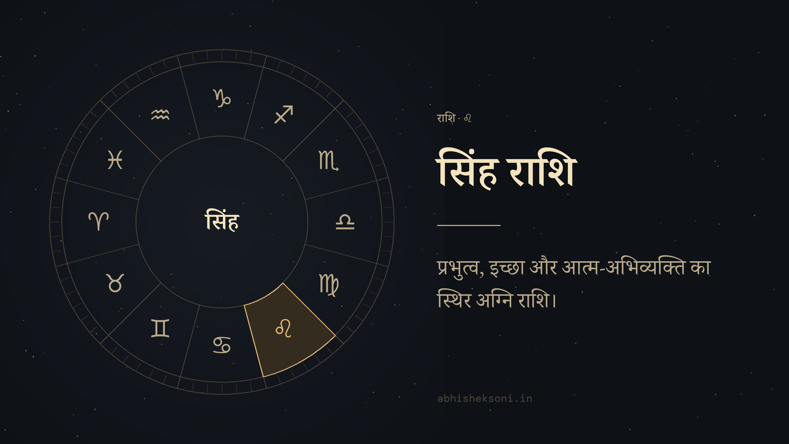 सिंह राशि: बारह राशियों का चक्र, जिसमें सिंह चिह्नित है