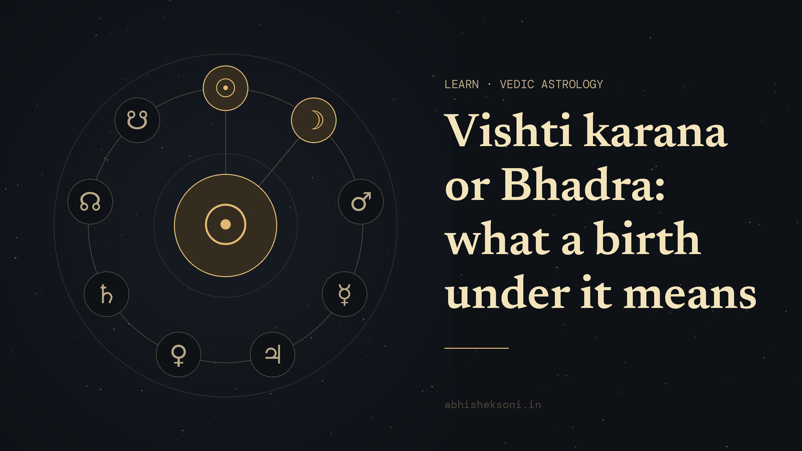 Vishti karana or Bhadra: what a birth under it means: the nine grahas with Surya and Chandra marked
