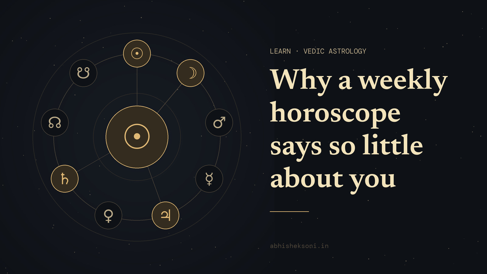 Why a weekly horoscope says so little about you: the nine grahas with Surya, Chandra, Guru and Shani marked
